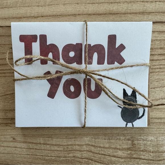 Blank Cards Thank You Notes Gift Idea for Friend 6 w/envelopes Custom Design NEW - Picture 1 of 5